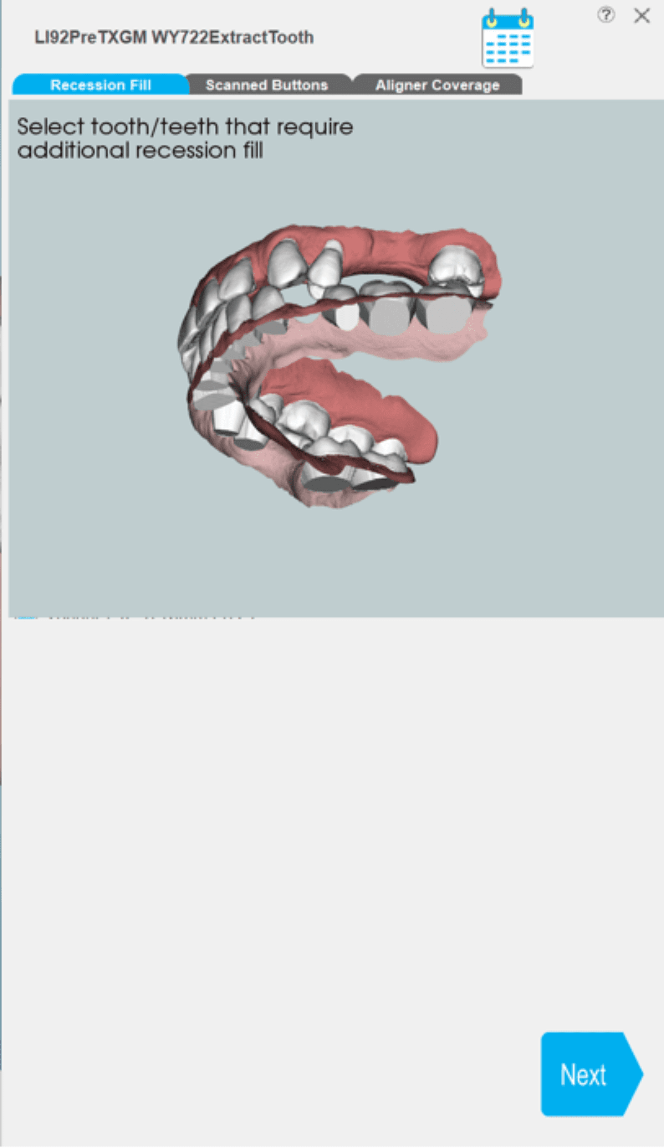 Original checkout screen for selecting treatment coverage